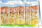 Aspen Trees Desert Mountain Landscape Blank card