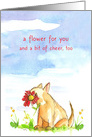 A Flower For You Get Well Dog card