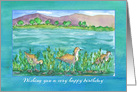 Wishing You A Happy Birthday Lake Shore Birds card