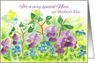 Happy Mother’s Day Niece Watercolor Violets card