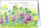 Happy Mother’s Day Neighbor Watercolor Violets card