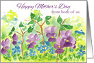 Happy Mother’s Day From Both of Us Watercolor Violets card