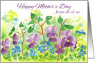 Happy Mother’s Day From All of Us Watercolor Violets card