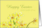 Happy Easter From Both of Us Yellow Daffodils card