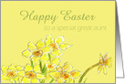 Happy Easter Great Aunt Yellow Daffodils Spring Flower card