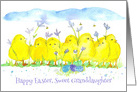 Happy Easter Sweet Granddaughter Chickens card
