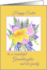 Happy Easter To A Wonderful Granddaughter And Her Family Flowers card