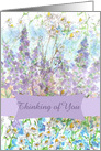 Thinking of You Wildflower Fairy Collage Chamomile Lupines card