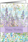 Happy Birthday Fairy Collage Chamomile Lupines card