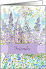 Friends Wildflower Fairy Collage Chamomile Lupines card