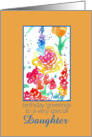 Happy July Birthday Daughter Red Wildflower Watercolor card