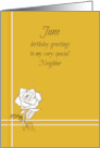 Happy June Birthday Neighbor White Rose Flower card