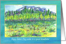Happy Father’s Day Grandfather Watercolor Mountain Meadow card