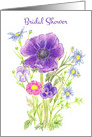 Anemone Bouquet Bridal Shower Invitation card