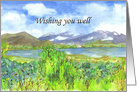 Wishing You Well Mountain Lake Plants card