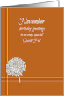 Happy November Birthday Secret Pal Birth Flower card