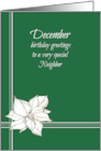 Happy December Birthday Neighbor Poinsettia card