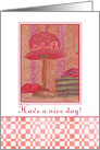 Have a Nice Day Ladies in Red Hats Vintage Hat Box card