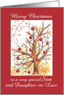 Merry Christmas Son and Daughter-in-Law Holiday Tree card