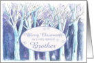 Merry Christmas Brother Winter Trees card