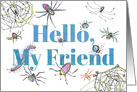 Hello My Friend Spiders Bugs Insects card