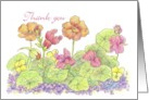 Nasturtium Vignette Thank You Teacher card