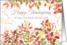 Happy Thanksgiving Secret Pal Autumn Leaves Botanical card