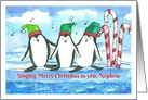 Merry Christmas Sweet Nephew Penguins card