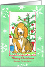 Merry Christmas Sweet Grandson Hound Dog card