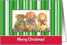 Merry Christmas Holiday Dogs card