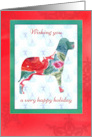 Wishing You A Very Happy Holiday Dog Christmas card