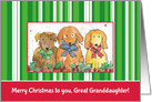 Merry Christmas Great Granddaughter Dogs card