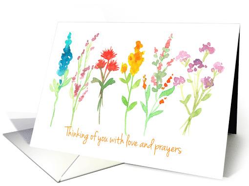 Thinking of You With Love And Prayers Wildflowers card (1010107)