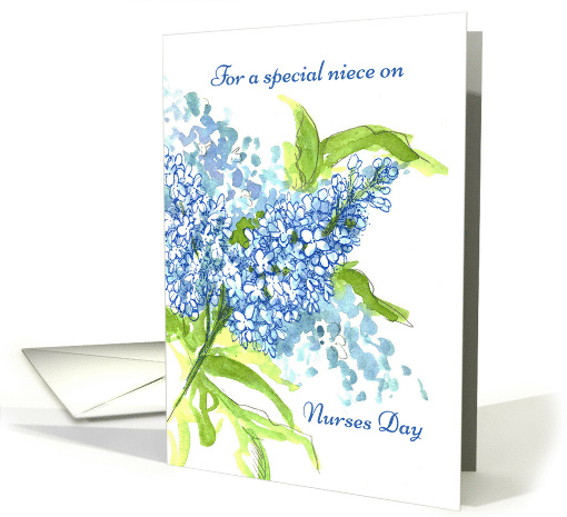For A Special Niece On Nurses Day Lilac Flowers card (1019045)