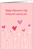 Happy Valentine’s Day Secret Pal Hearts card