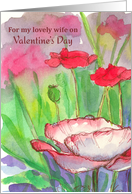 For My Lovely Wife on Valentine’s Day Poppies card