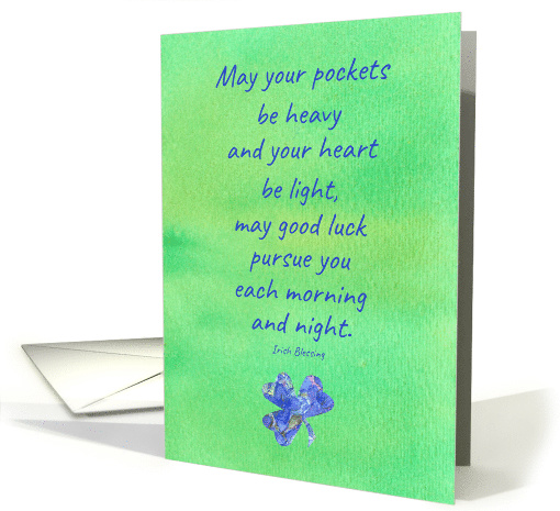 Happy St. Patrick's Day Brother Clover Irish Blessing card (1025249)