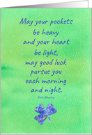 Happy St. Patrick’s Day Brother Clover Irish Blessing card