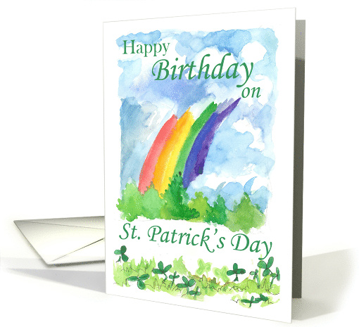 Happy Birthday on St. Patrick's Day Rainbow card (1025285)