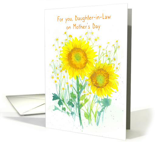 For You Daughter-in-Law On Mother's Day Sunflowers card (1034551)