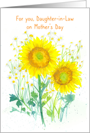 For You Daughter-in-Law On Mother’s Day Sunflowers card