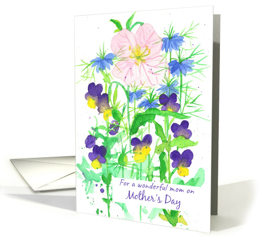 For A Wonderful Mom On Mother's Day Wildflower Bouquet card (1034559)