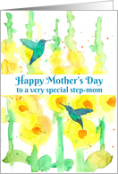 Happy Mother’s Day To A Special Step Mom Hummingbirds card