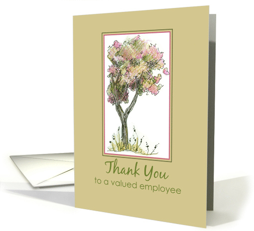 Thank you Valued Employee Autumn Tree card (104181)