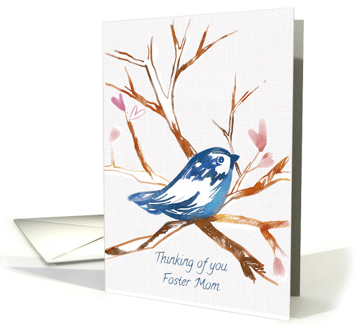 Thinking of You Foster Mom Bluebird In Tree Hearts card (1052827)