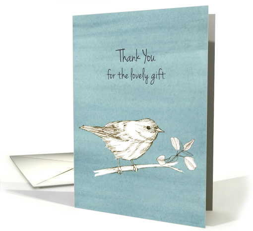 Thank You For the Lovely Gift Bird On A Tree Branch card (1101650)