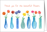 Thank You For The Beautiful Flowers Rose Bouquet card