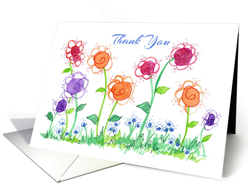 Administrative Professionals Day Thank You Colorful Flower Garden card