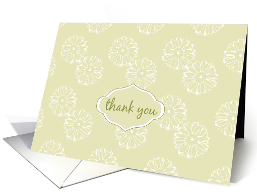 Thank You White Daisy Flowers Blank card (1107444)