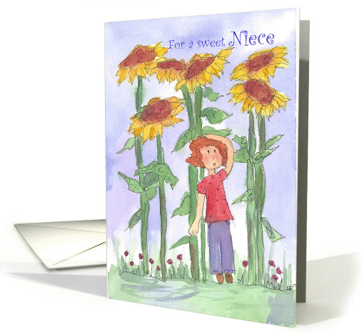Happy Birthday Niece Growing Taller card (111762)